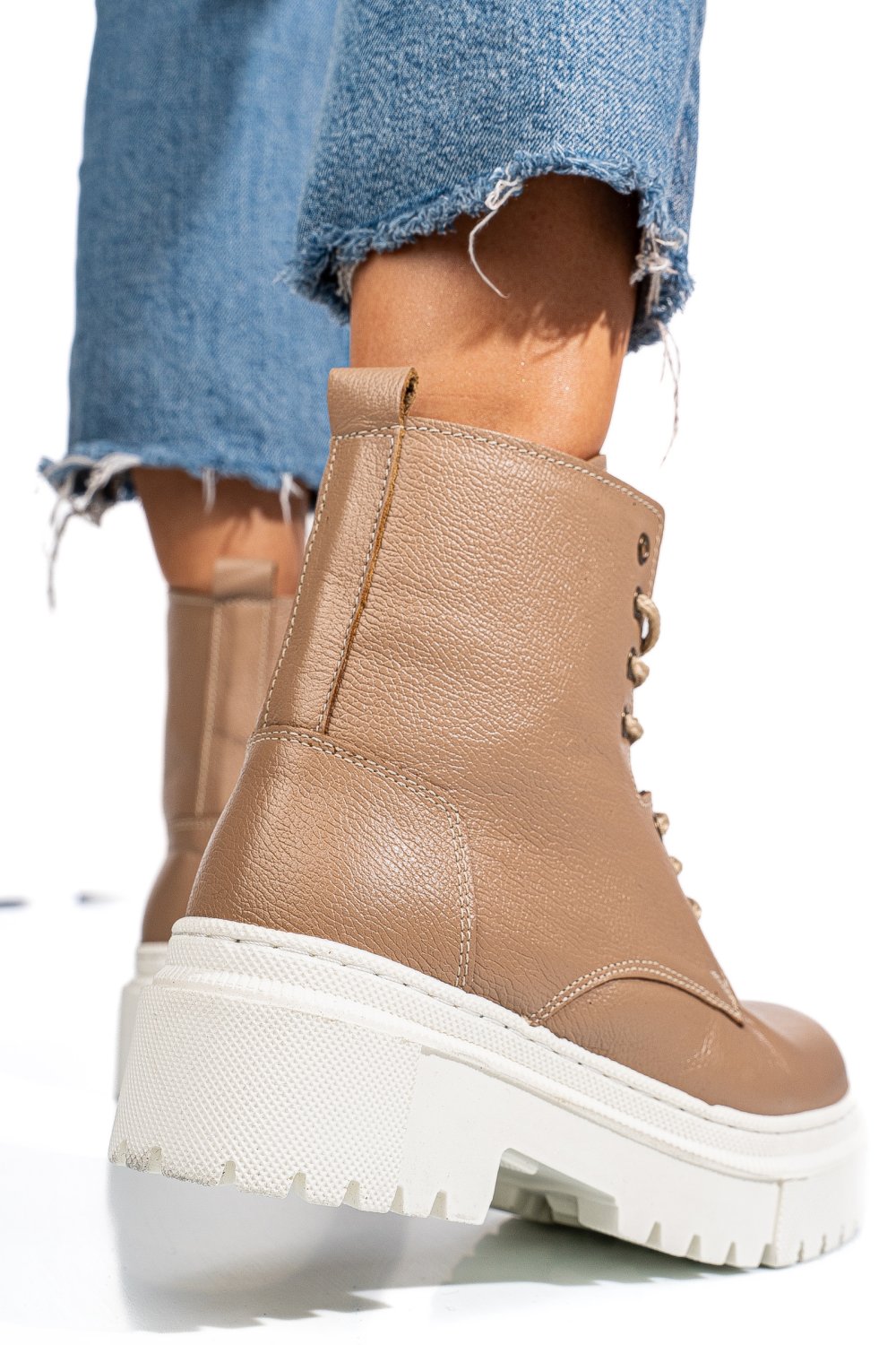 GHETE BEJ PIELE NATURALA NPCFB003