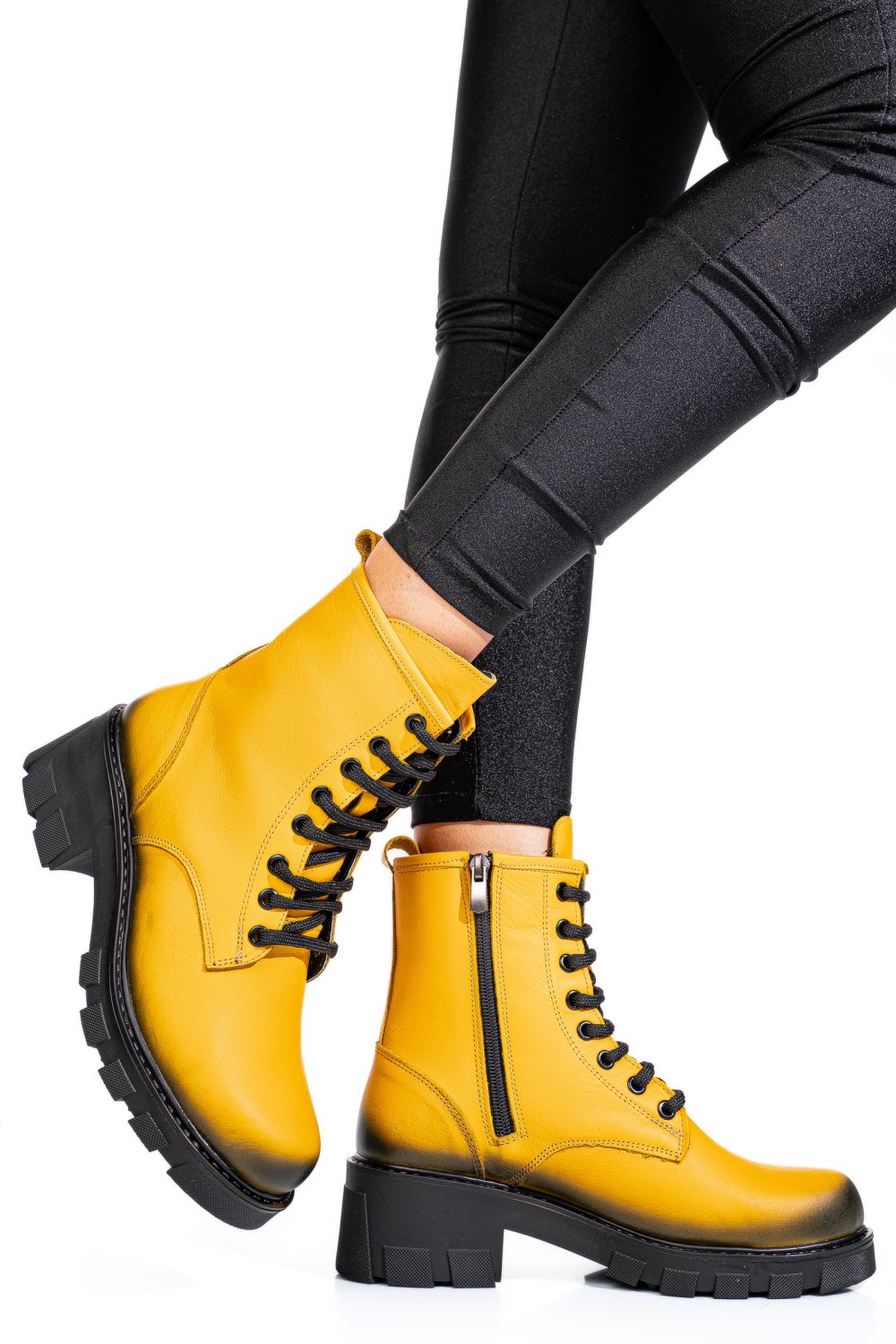 GHETE GALBENE PIELE NATURALA APCK106