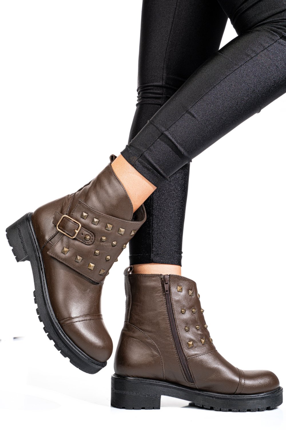 GHETE MARO INCHIS PIELE NATURALA 0PC07-II