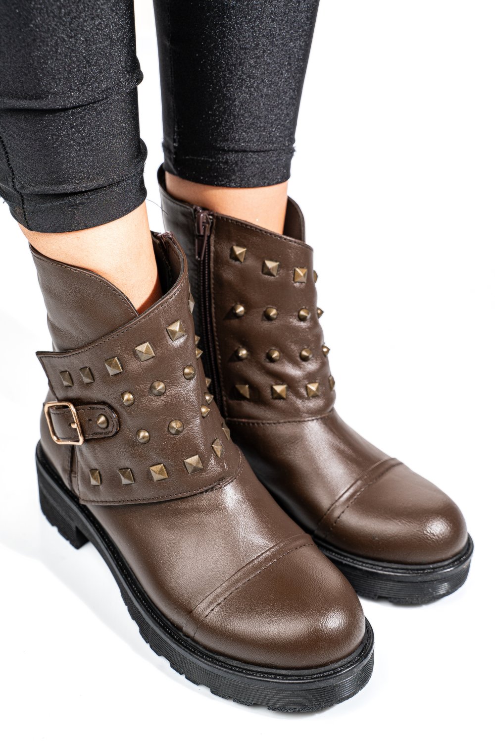 GHETE MARO INCHIS PIELE NATURALA 0PC07-II