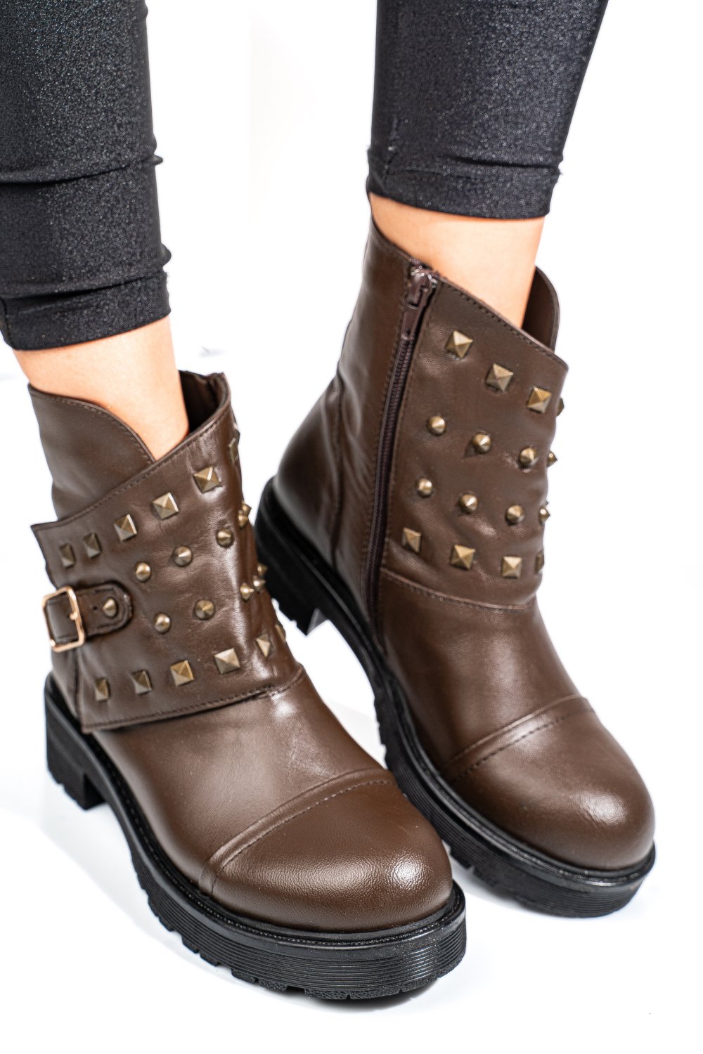 GHETE MARO INCHIS PIELE NATURALA 0PC07-II