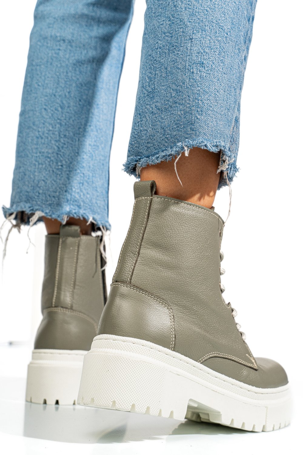GHETE GRI PIELE NATURALA NPCFB002