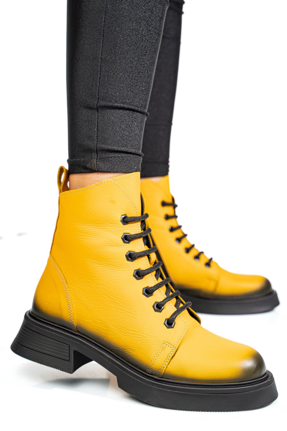 GHETE GALBENE PIELE NATURALA APCK108