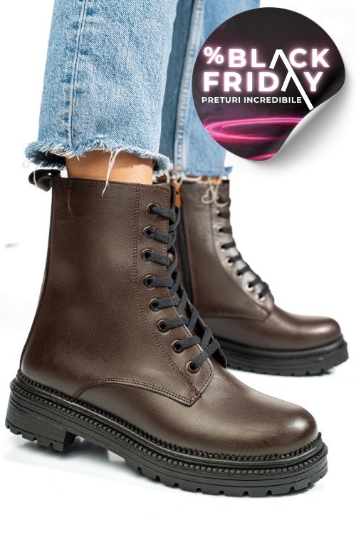 Ghete maro inchis piele naturala apcyb008