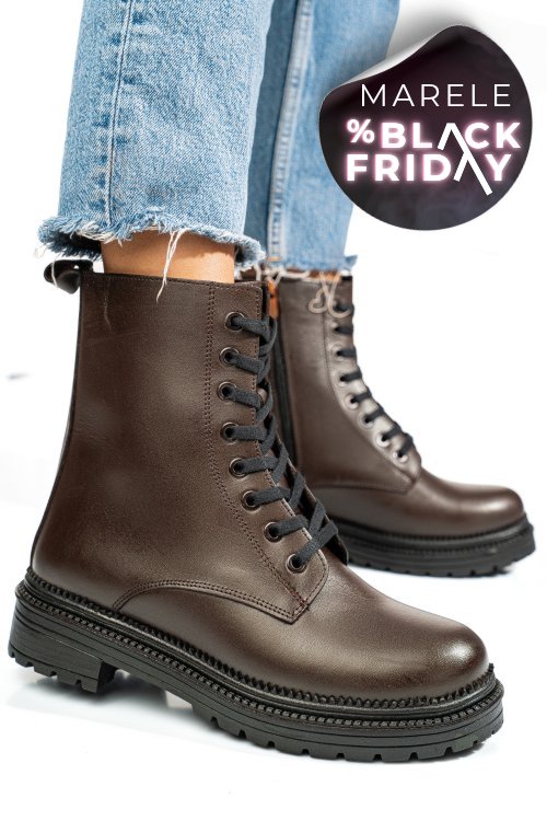 Ghete maro inchis piele naturala apcyb008