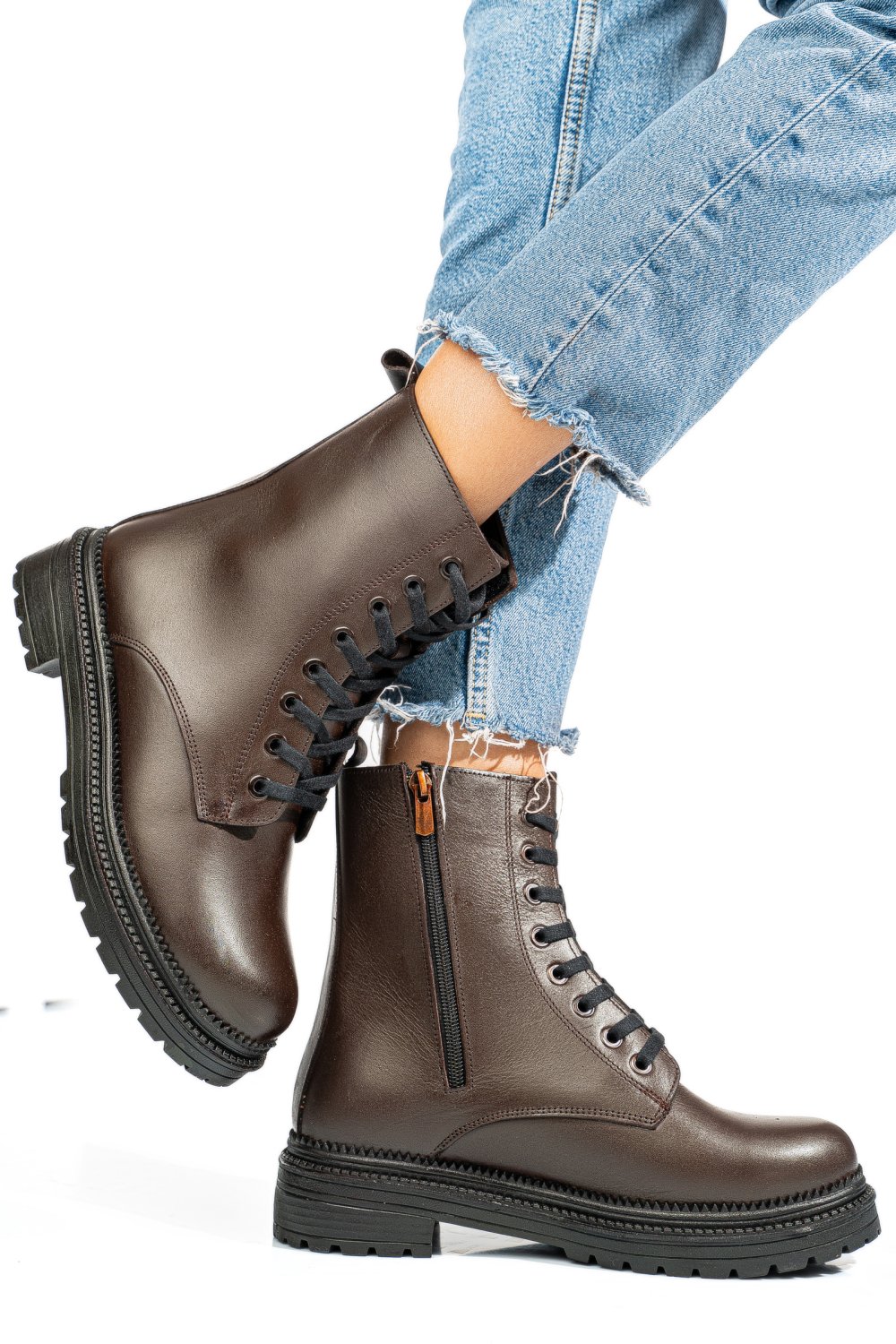 GHETE MARO INCHIS PIELE NATURALA APCYB008