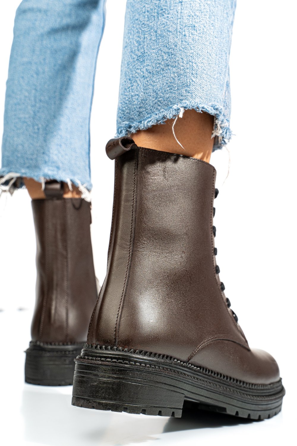 GHETE MARO INCHIS PIELE NATURALA APCYB008