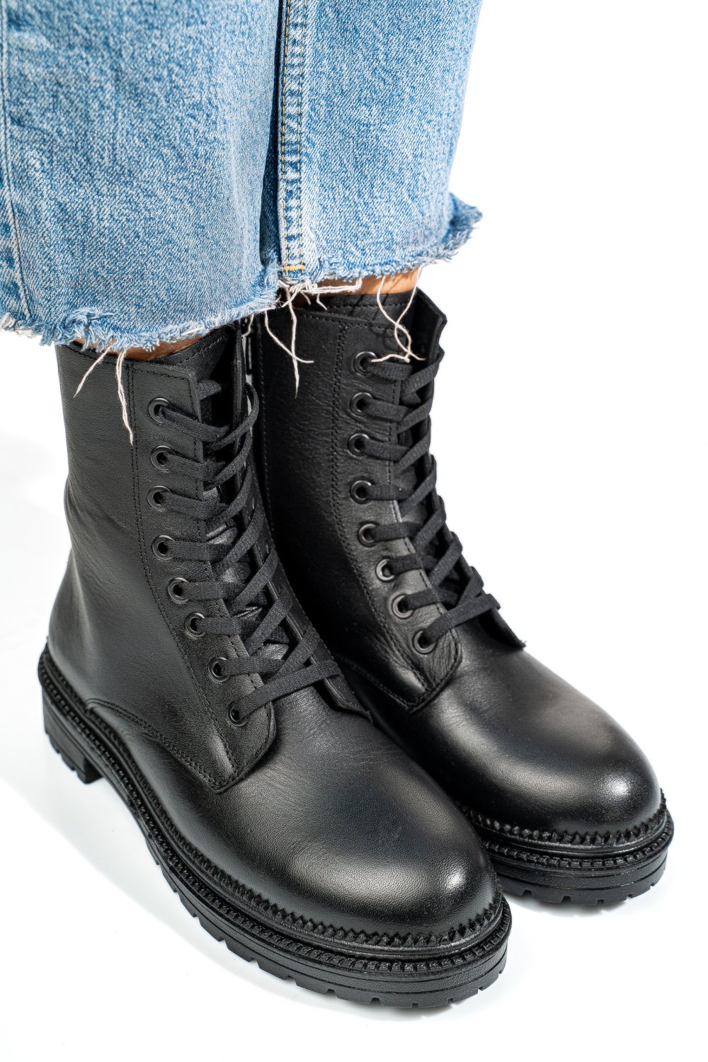 GHETE NEGRE PIELE NATURALA APCYB008