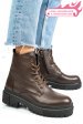 Ghete maro inchis piele naturala npcfb004