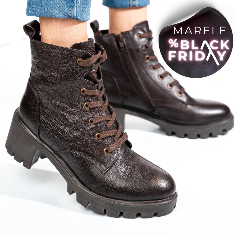 GHETE FEMEI PIELE NATURALA MARO INCHIS 1S770800