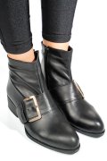 GHETE NEGRE PIELE NATURALA ZPC07