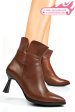 Botine maro inchis piele naturala ipcby003
