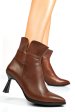 Botine maro inchis piele naturala ipcby003