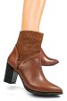 Botine maro inchis piele naturala ipcby002