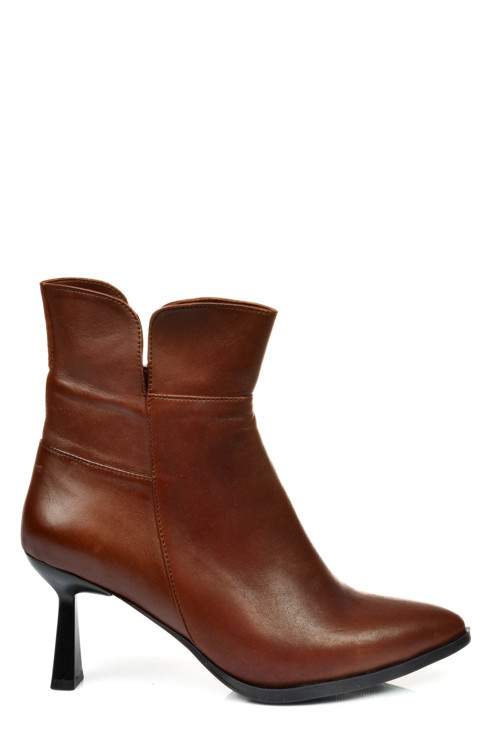 BOTINE MARO INCHIS PIELE NATURALA IPCBY003