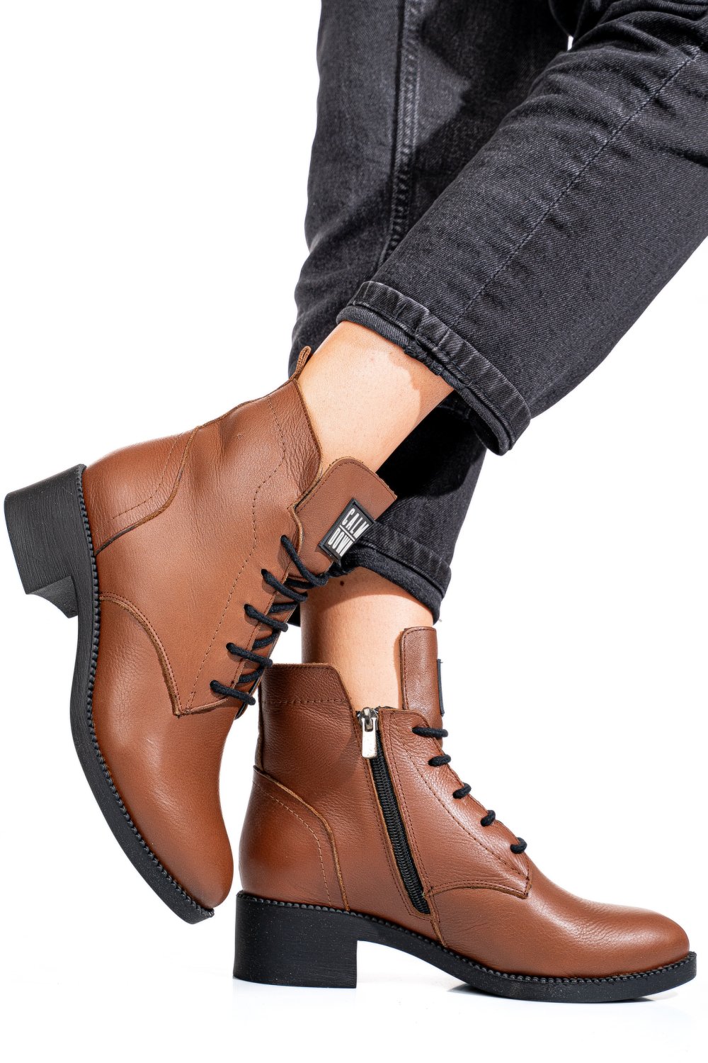 GHETE MARO INCHIS PIELE NATURALA APCK105