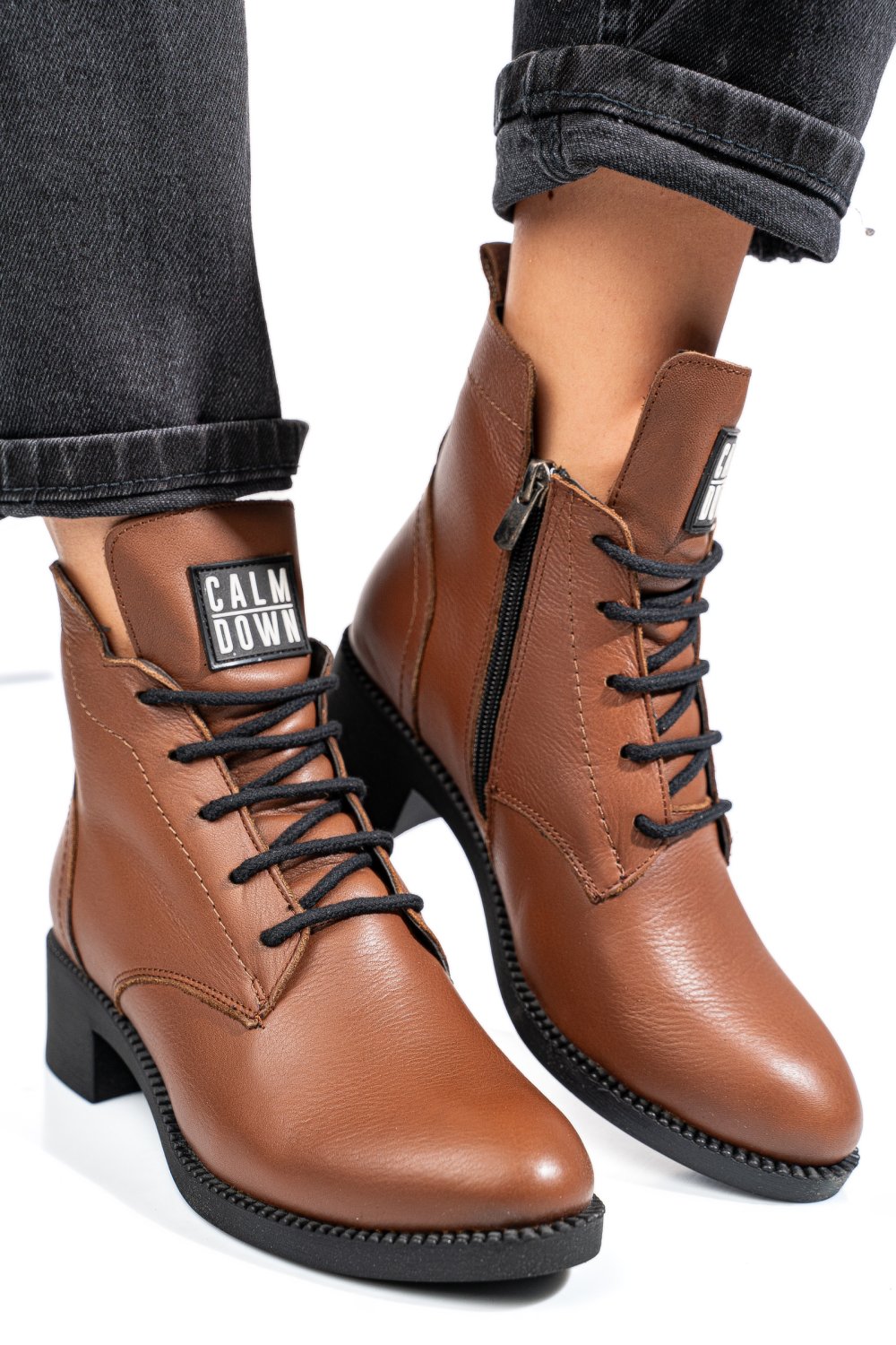 GHETE MARO INCHIS PIELE NATURALA APCK105