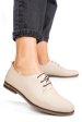 Pantofi bej piele naturala apck102