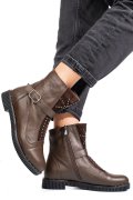 GHETE MARO INCHIS PIELE NATURALA 0PC02B