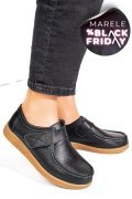 MOCASINI NEGRI PIELE NATURALA PSPL305