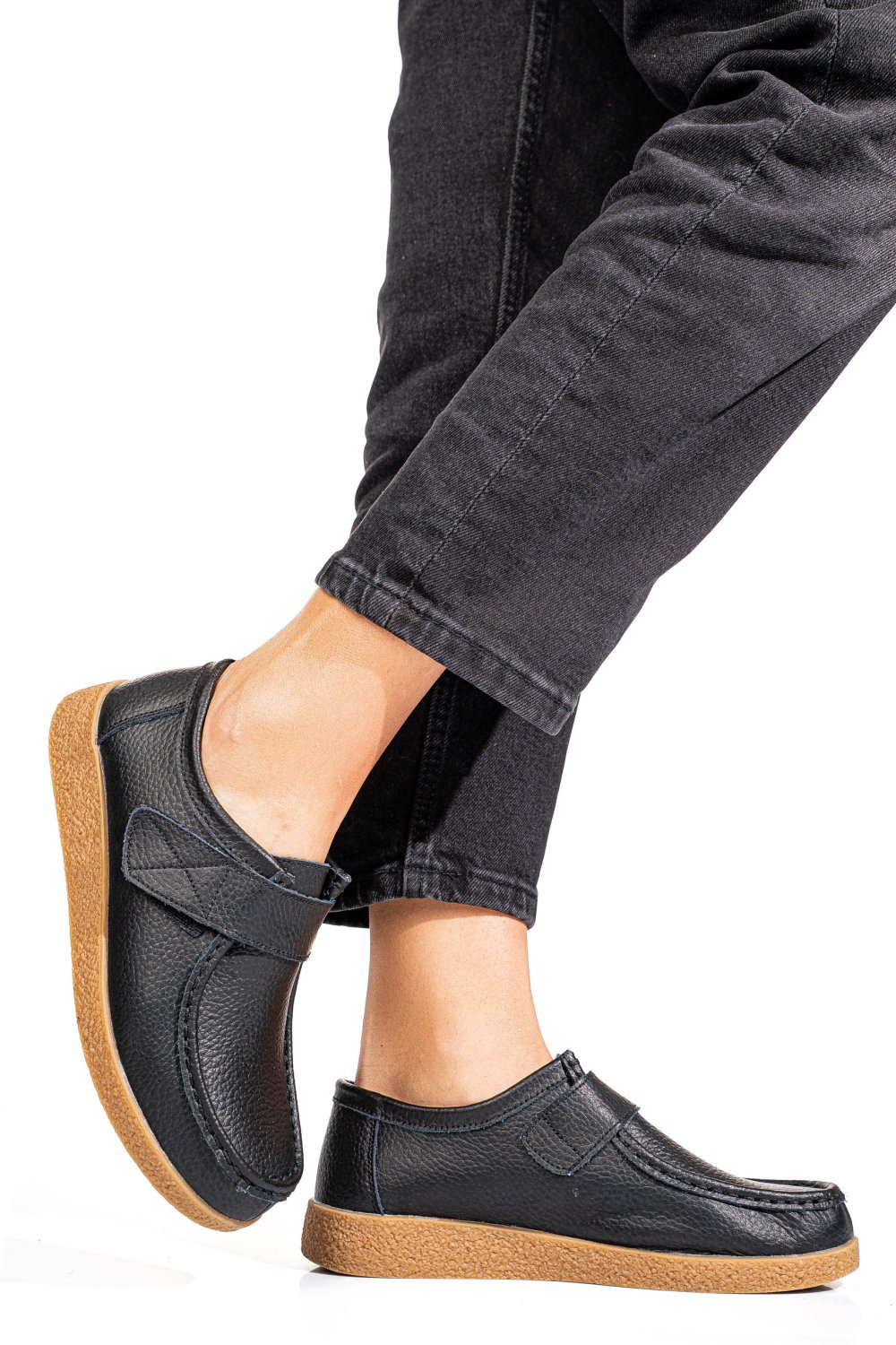 MOCASINI NEGRI PIELE NATURALA PSPL305