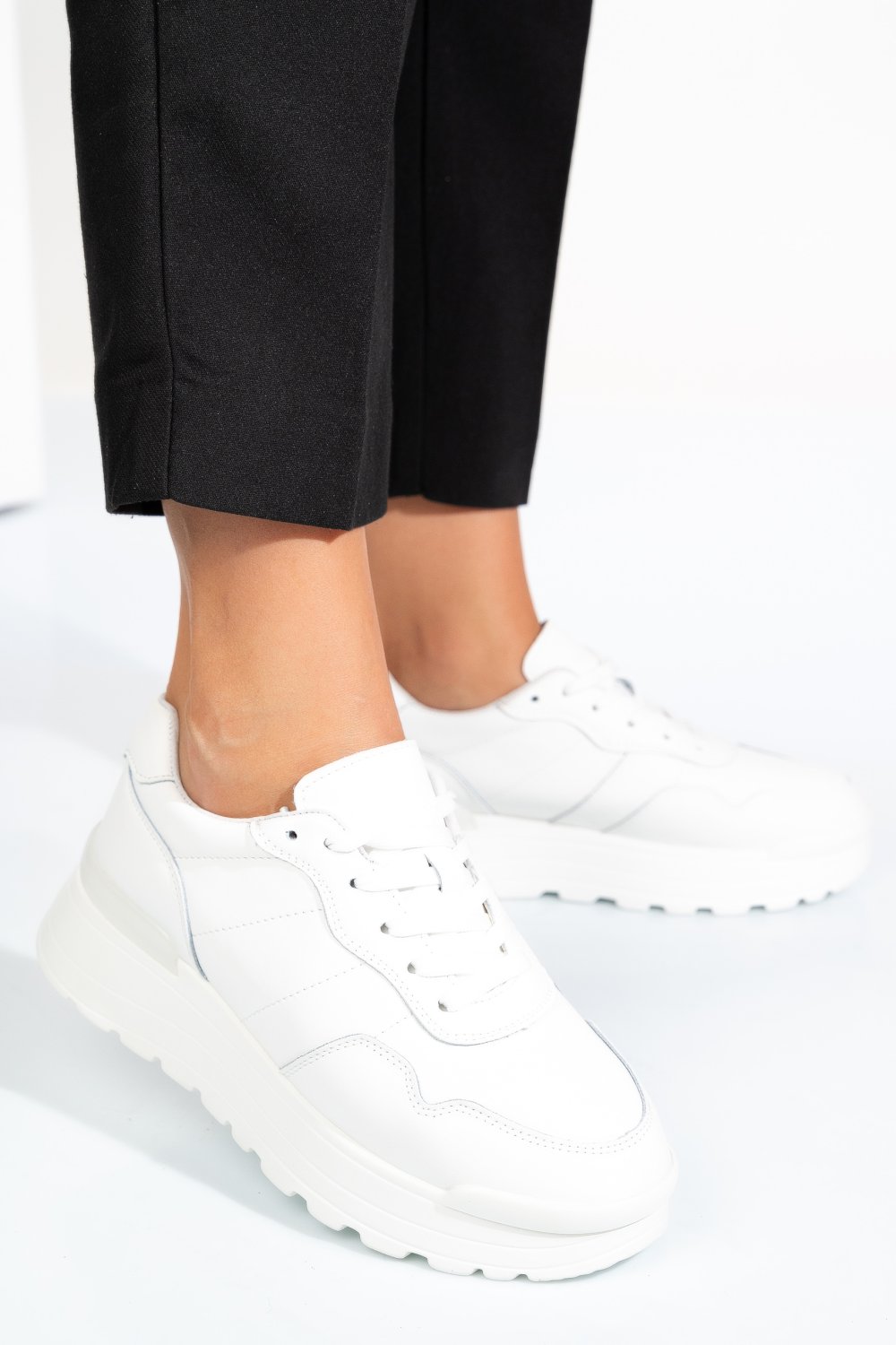 PANTOFI SPORT WHITE PIELE NATURALA FSP001763