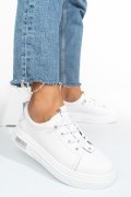 PANTOFI SPORT ALBI PIELE NATURALA JSPY3515