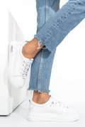 PANTOFI SPORT ALBI PIELE NATURALA JSPY3515