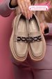 Mocasini bej piele naturala ipcbm003