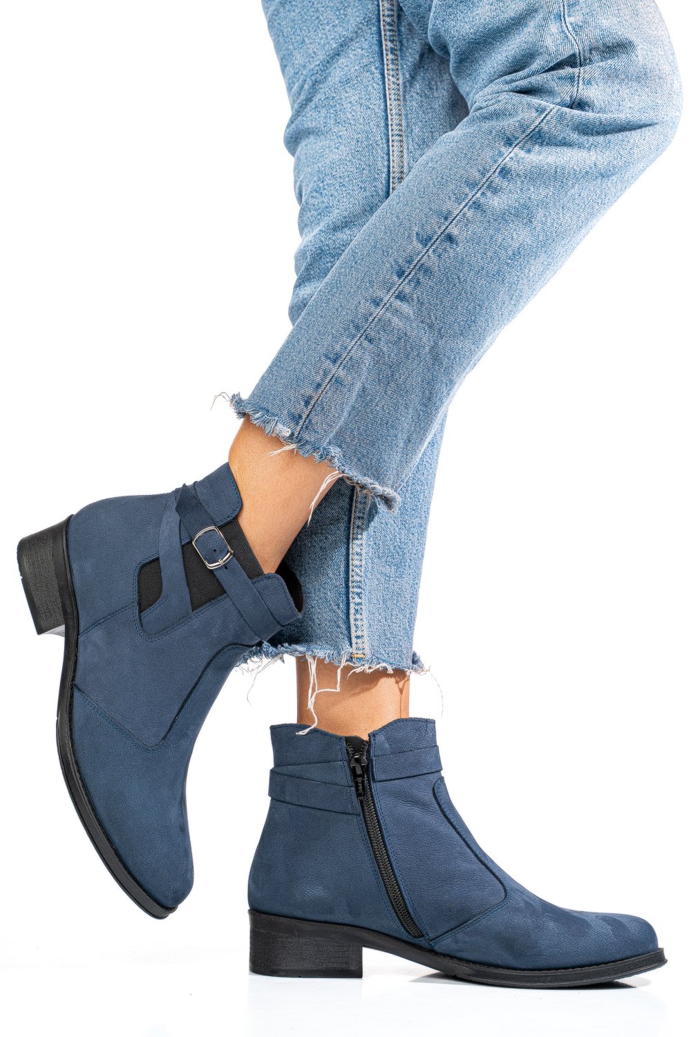 GHETE BLEUMARIN PIELE NATURALA NABUK 2S7712MEL