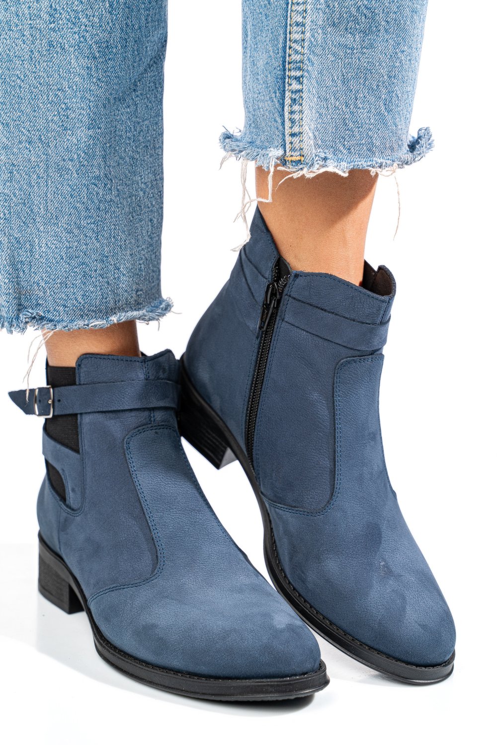 GHETE BLEUMARIN PIELE NATURALA NABUK 2S7712MEL