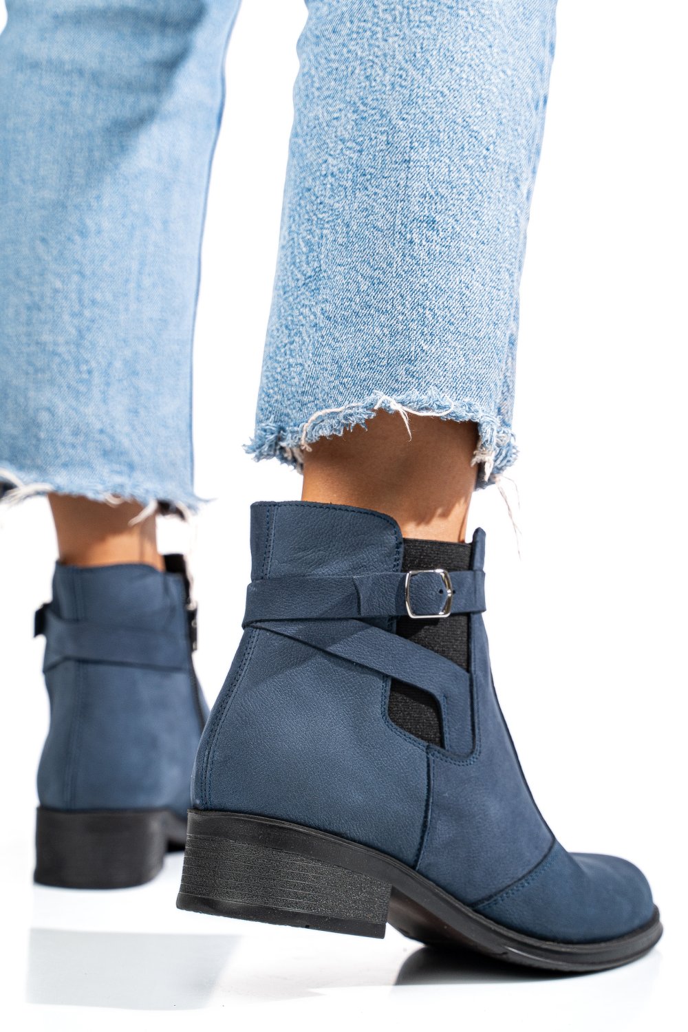 GHETE BLEUMARIN PIELE NATURALA NABUK 2S7712MEL