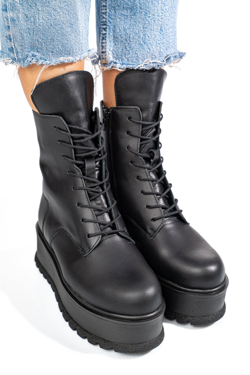 GHETE NEGRE PIELE NATURALA 2S77288