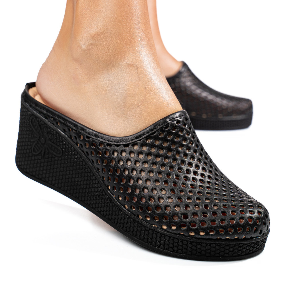 SABOTI NEGRI PIELE NATURALA APCK522