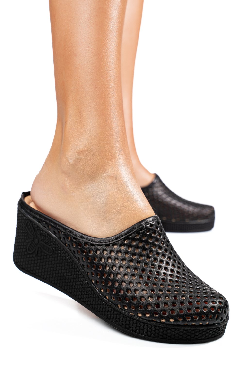 SABOTI NEGRI PIELE NATURALA APCK522