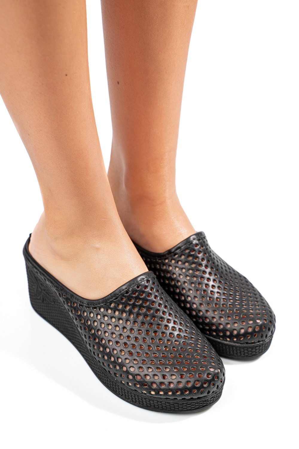 SABOTI NEGRI PIELE NATURALA APCK522