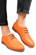 PANTOFI PORTOCALII PIELE NATURALA APCK102