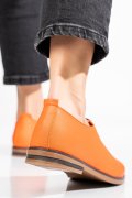 PANTOFI PORTOCALII PIELE NATURALA APCK102