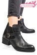 Ghete negre piele naturala zpc03
