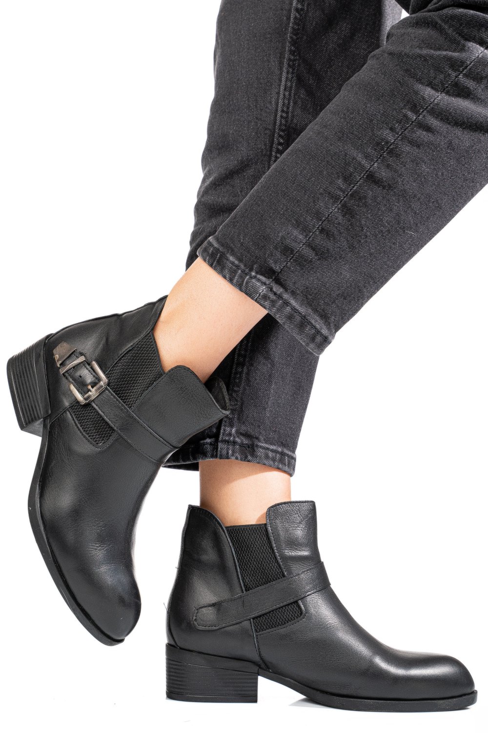 GHETE NEGRE PIELE NATURALA ZPC03