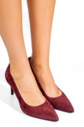 PANTOFI DAMA GUBAN PIELE NATURALA INTOARSA BORDO 1S77218