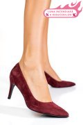 PANTOFI DAMA GUBAN PIELE NATURALA INTOARSA BORDO 1S77218