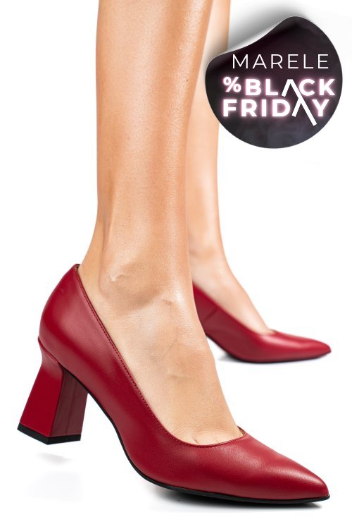 Pantofi rosii piele naturala 1s77362