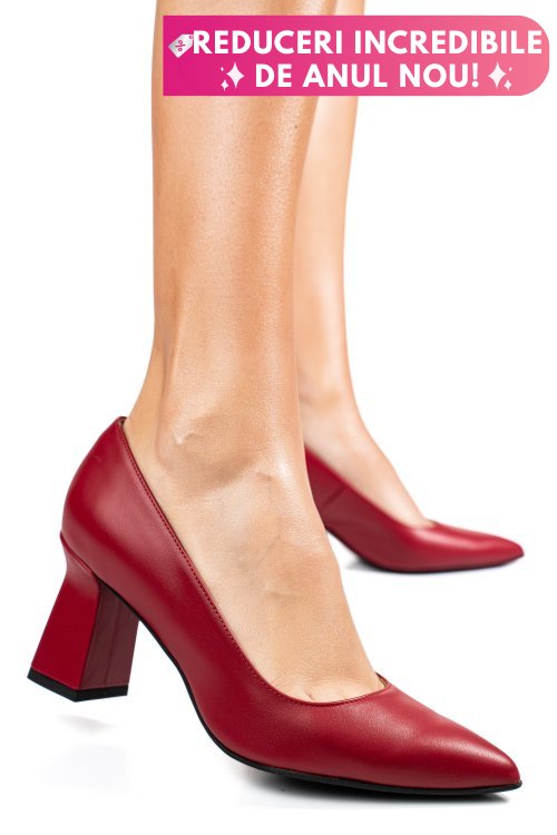 Pantofi rosii piele naturala 1s77362