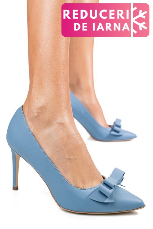 Pantofi albastri piele naturala 1s77349