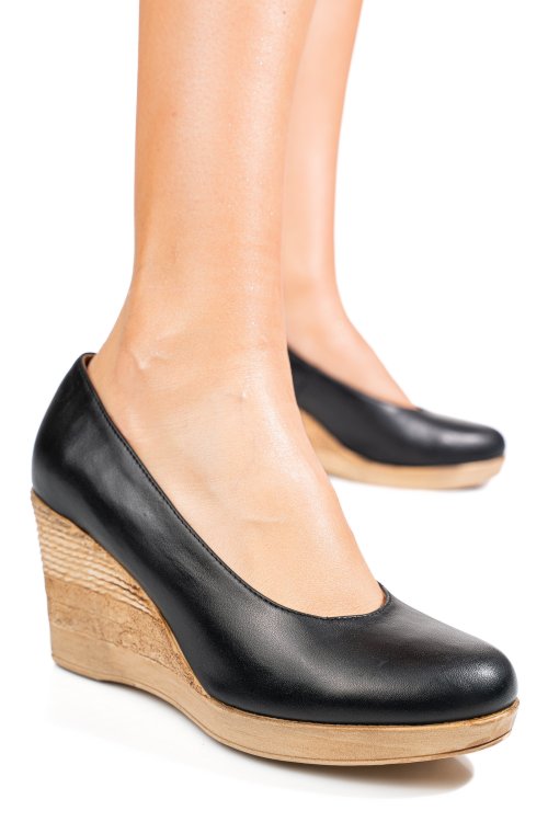 Pantofi negri piele naturala1s77237