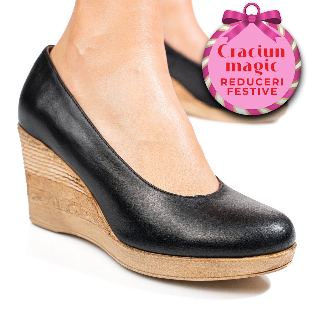 PANTOFI NEGRI PIELE NATURALA1S77237
