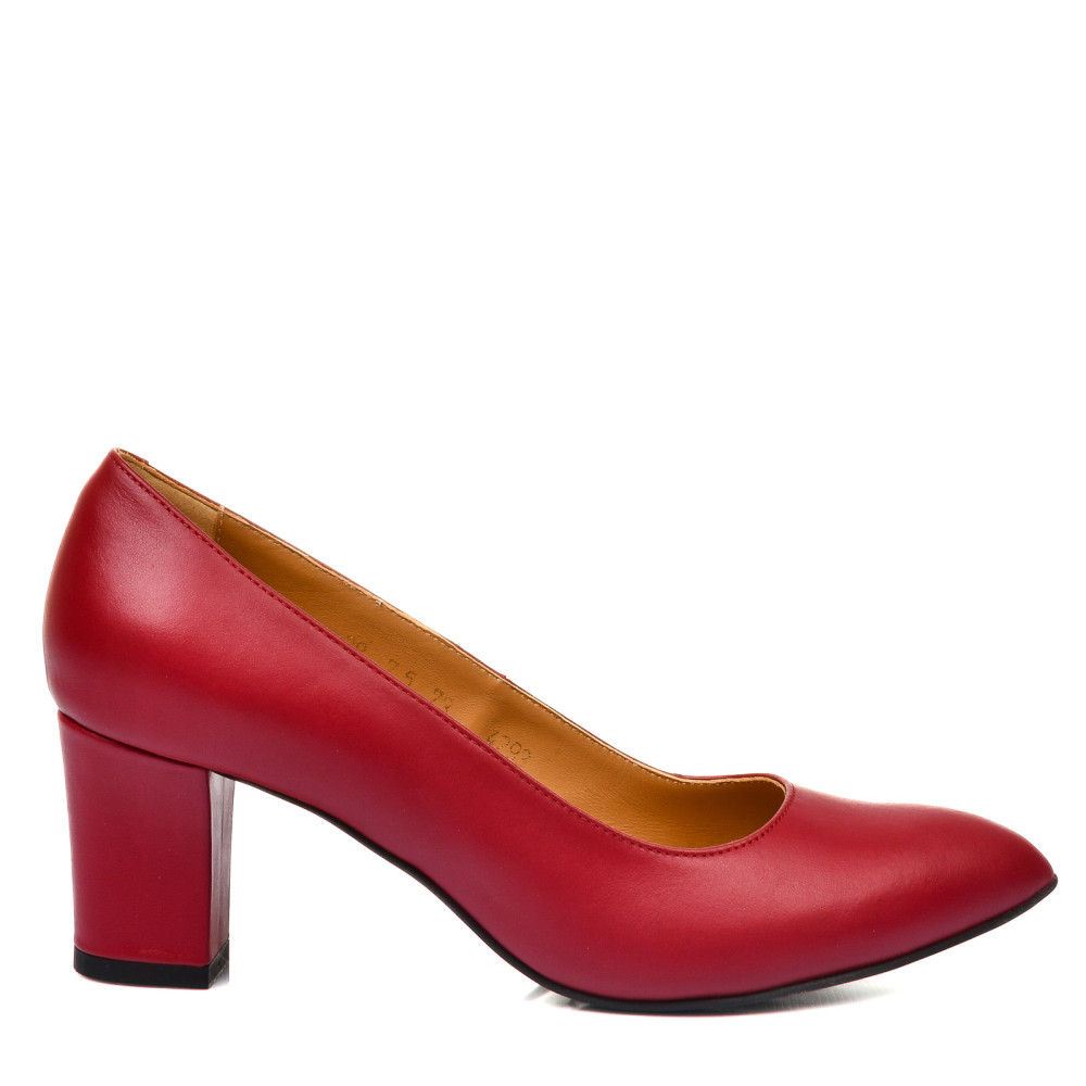 PANTOFI DAMA GUBAN PIELE NATURALA ROSII 4S77292