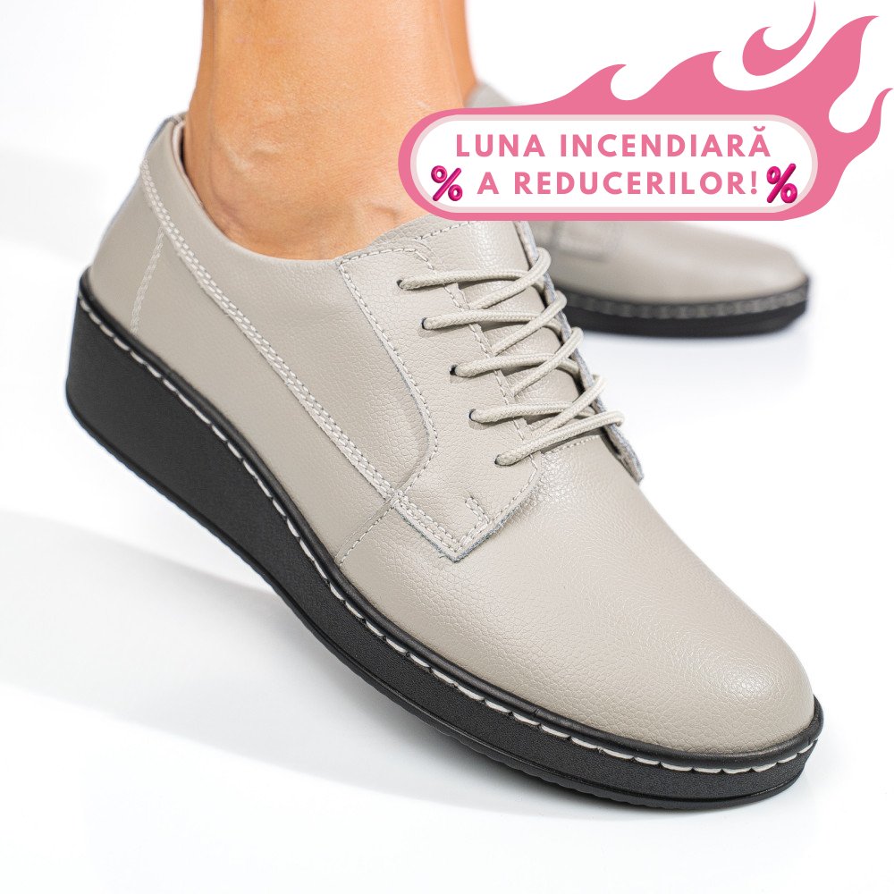 PANTOFI GREY PIELE NATURALA ASPP2114