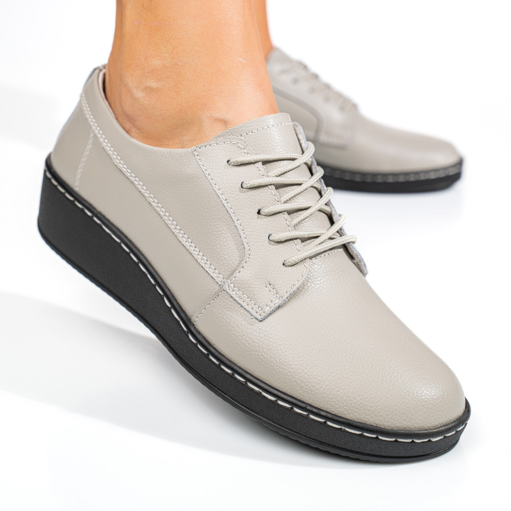 PANTOFI GREY PIELE NATURALA ASPP2114